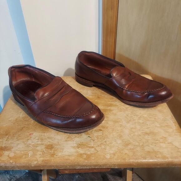 Allen Edmonds Randolph Men's US 15 E Brown Leather Bench Welt Penny Loafers - Picture 2 of 9